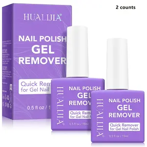 Two Boxes Hualijia High-Efficiency Gel Nail Polish Remover 15ML, Quick-Acting Nail Polish Remover, Easy-To-Use Nail Care Solution