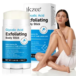 Ikzee Exfoliating Body Bar with Glycolic, 7% Ah/a & 0.5% Bha, Improves Rough Skin, Smoother, Keratosis Pilaris, Contains Shea Butter, Skincare Balm