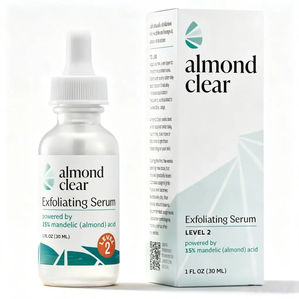 Level 2 Mandelic Acid Serum | Body Acne Treatment, Clear Butt Acne, Folliculitis, Fungal Acne, Hyperpigmentation, Ingrown Hairs | Daily Skincare, Safe for Sensitive Skin, Skin Repair, Reduces Stubborn Body Blemishes