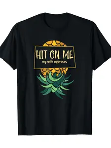 Women Men Upside Down Pineapple Subtle Swing 220 g100% cotton t-shirt, for students, all-day comfort, minimalist style, daily wear, Halloween, Thanksgiving