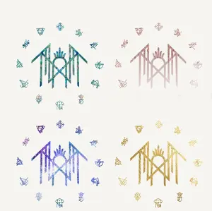 Sleep Token Pink Glitter Runes Sticker Vinyl Decalp4
