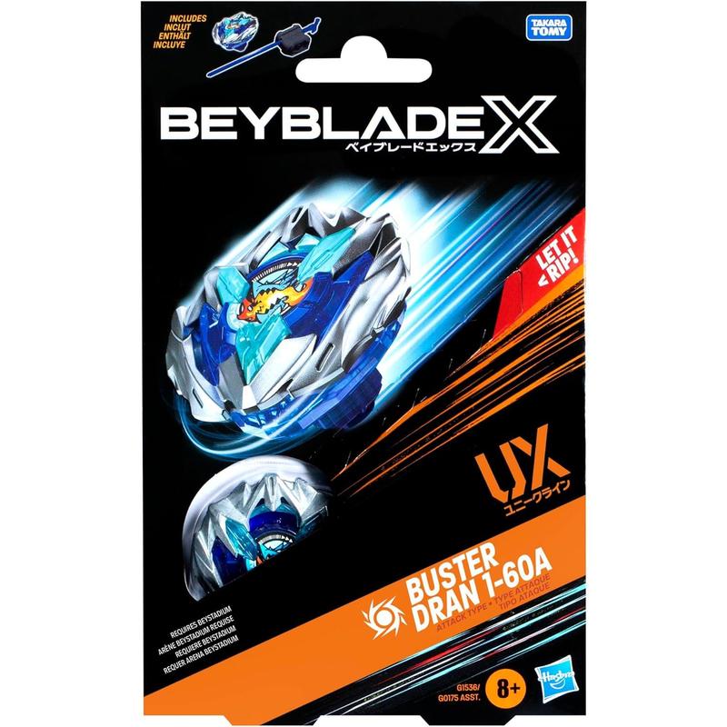 Beyblade X Buster Dran 1-60A UX Starter Pack Set with Attack Type Top and Launcher; Authentic Takara Tomy Battle Tops Games/Toys for Boys and Girls 8+