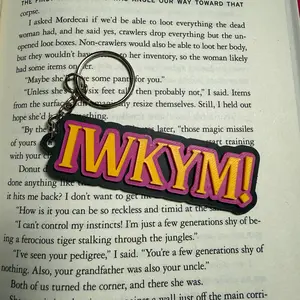 IWKYM Keychain | Inspired by Dungeon Crawler Carl | Funny LitRPG Keychain | 3D Printed Reader Gift