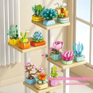 Microbead Puzzle Succulent Garden Kit, Stress Relief Healing Cute Gift, DIY Plant Stand Decor, Perfect for Relaxing and Creative Fun