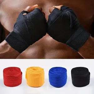2 Pcs Sports Boxing Wrist Guards, Mma Gloves Bandages, Elastic Muay Thai Gloves Straps, Unisex Training Hand Protection, Professional Fighting Gear