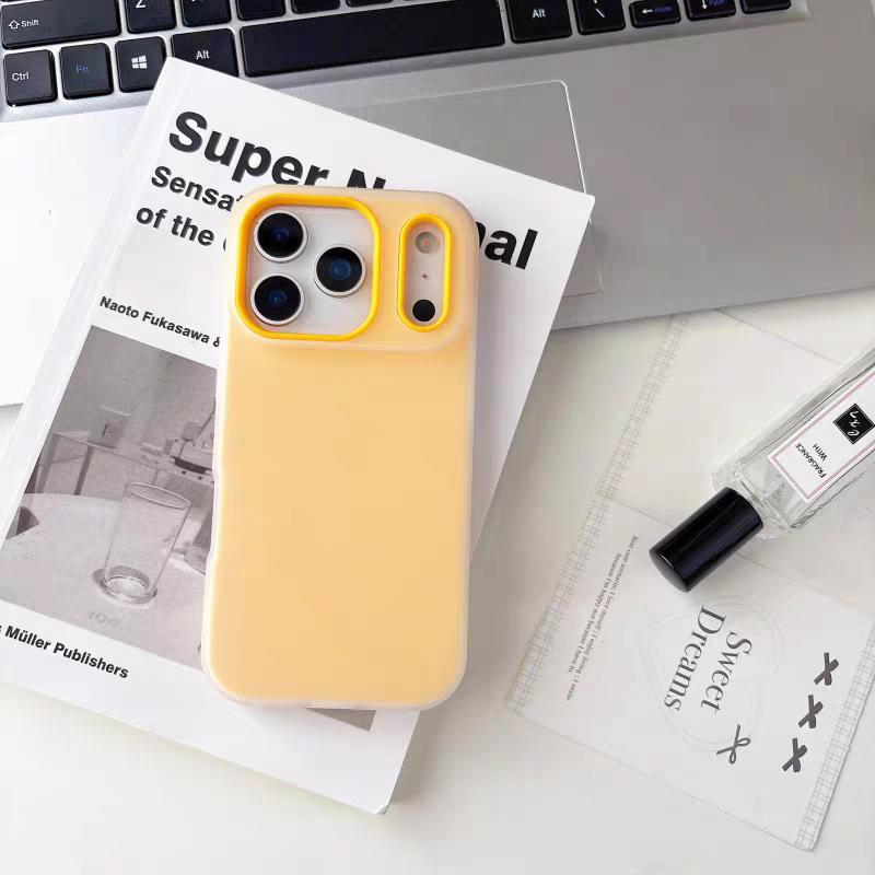 【Perfect Gift for Her】Jelly Silicone iPhone Case 2-in-1 Shockproof | Pastel Color Camera Protection Cover for iPhone 11 12 13 14 15 16 17 Pro /Pro Max/Plus/Air | Cute Aesthetic Case for Women Girls