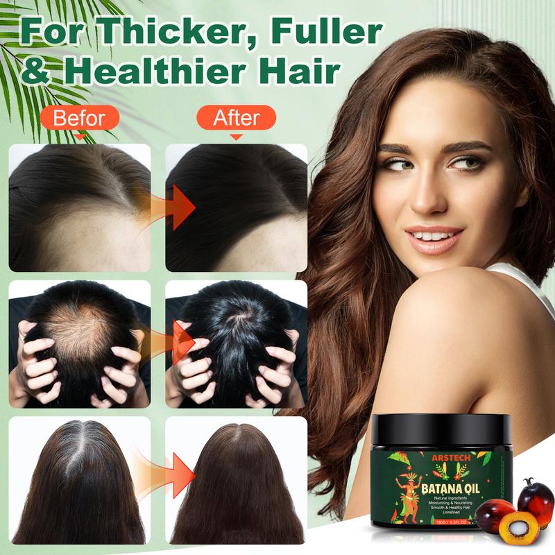 Raw Batana Oil for Hair Growth Natural Organic Batana Oil Odorless 5.3oz Prevents Hair Loss, Eliminates Split Ends & Increases Shine Promotes Hair Thickness for Women & Men Hair Care Oil from Honduras