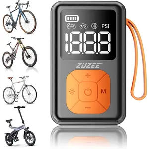 Mini Bike Pump 150 PSI Portable Electric Bicycle Pump with Gauge 3X Faster Auto Stop Brushless Motor Dual Valve Design for Road Bike MTB Motorcycle