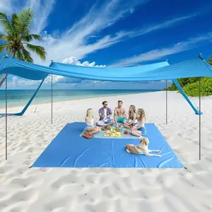 Beach Canopy Beach Tent 10x10 FT Easy To  Windproof  Sun Beach Shde Canopy Outdoor Shade For Beach Camping Family
