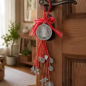 Medalla de San Benito/Virgen María/San JudasTadeo Bendición Charm San Benito Medalla Regalo para hombres o mujeres (San Benito)