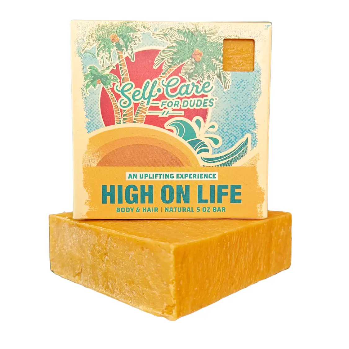 HIGH ON LIFE (Uplifting) - Body & Hair Soap Bar For Men, Hand crafted in USA