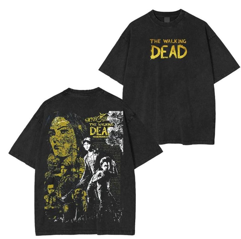 The Walking Dead Game Season 4 Vintage Washed Unisex T-Shirt, Unisex Crewneck Menswear and Womenswear