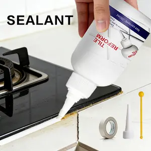 Tile Reform Waterproof Gap Repair Filler 280ml + Full Tool Set , Suitable For Kitchen, Stovetops , Bathroom, Floor  Wall Tiles , Quick Grout Fix(White)