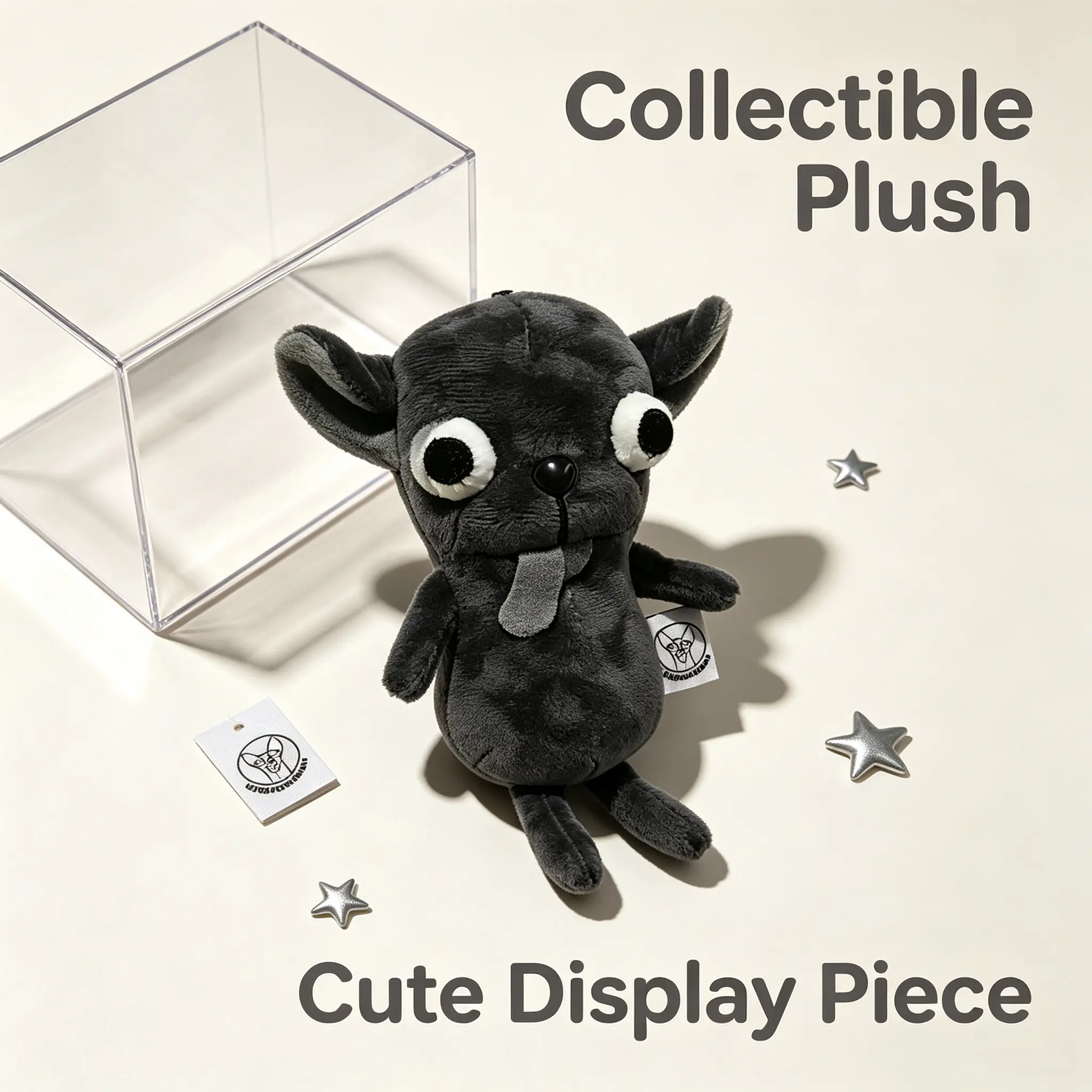 Chihuahua meme plush toy—a quirky, abstract, and funny stuffed animal featuring a "derpy" dog design; a cute cartoon character and the perfect gift for children.