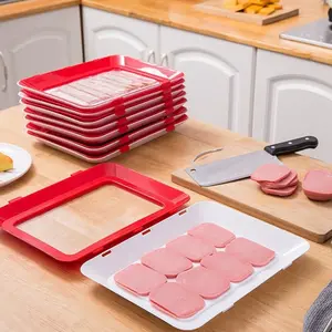 2pcs-Stackable Food Plastic Preservation Tray, Reusable Fresh Storage Container, Ideal for Organizing & Preserving Foods