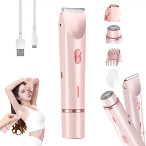 Dual Head Shaver Women,Dual Head Electric Shaver for Women,Shaver for Women Private Area,Womens Razors for Shaving Pubic Hair,2-in-1 Ipx7 Waterproof Electric Bikini Trimmer for Women