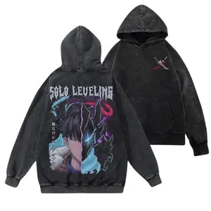 Solo Leveling Premium Hoodie, Heavyweight Anime Winter Streetwear
