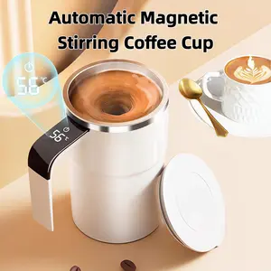 380 ML Magnetic Stirring Coffee Cup,with temperature display and a high-capacity 200 ma h battery for extended use. Ideal for coffee, tea, and hot chocolate. Perfect as a holiday gift or for travel.