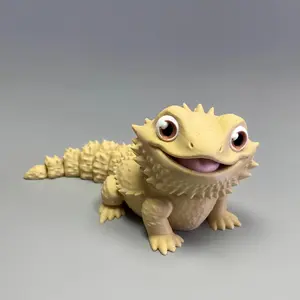 Simulated desert bearded dragon lizard animal model ornament with movable joints, creative decorative item, unique gift for animal lovers, delicate gift for display cabinet, creative animal