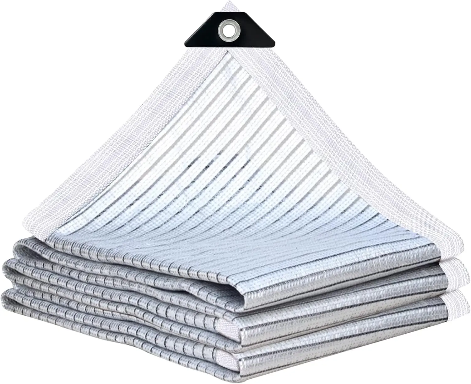 10 x 12 FT 80% Shade Cloth with Grommeted Edges, HDPE Fabric Lightweight Breathable Mesh Tarp for Garden Greenhouse Sun Protection, Home Improvement Cool Space Cover, Multi-Size