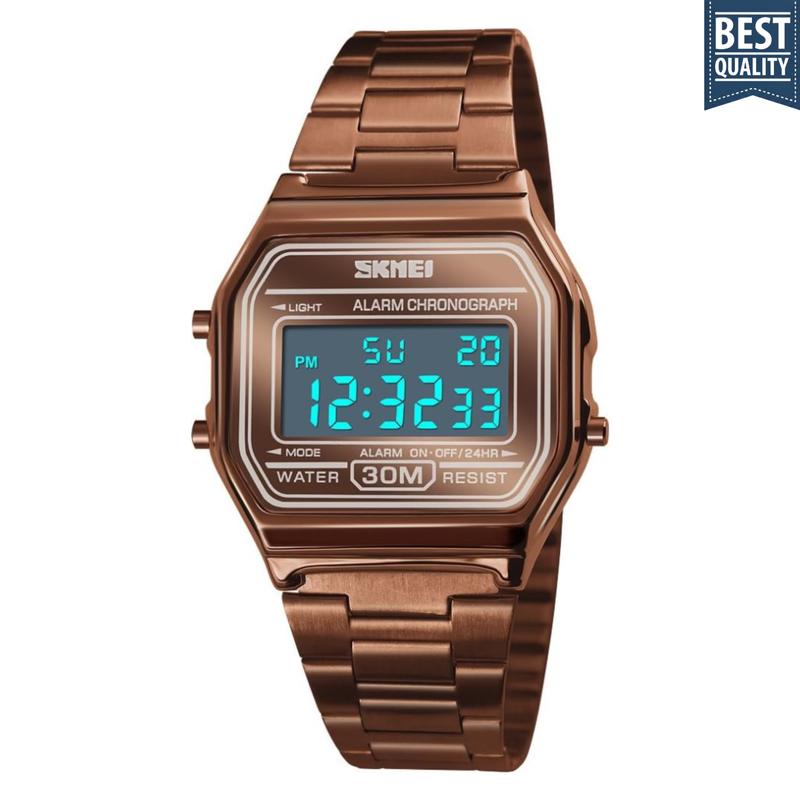 Gosasa Classic Unisex Digital Sports Watch - Multifunction LED Square Face Waterproof 50M Alarm Stopwatch Chronograph Calendar Dual Time Soft Resin Band Lightweight Comfortable for Men Women All Ages