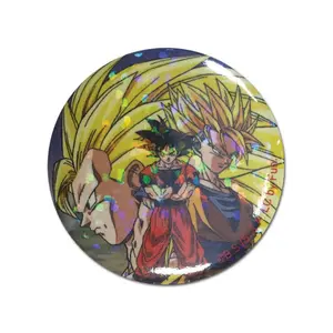 Dragon Ball Z - Son Goku Glitter Button