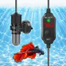 AquaMiracle 2.36in USB Super Mini Aquatic Heater (10W/20W/30W Temperature Control) for 1gal Small Freshwater Tanks - Digital Thermostat with Memory, 1°F Stable Control, Dry-Run/Overheat Protection, USB-Ready, Fountain Use