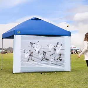 CROWN SHADES Toss Game Netting with 2 Balls - Outdoor Games for Kids, Adults and Family - Easy Setup for Tailgating, Patio, Lawn, Porch, Beach, Backyard (White)