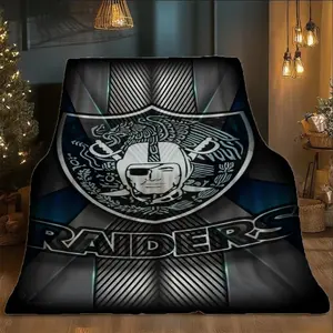 Raiders Flannel Blanket, Ultra Soft Comfortable, Soft Throw Blanket, Suitable for Sofa and Bed, All Seasons, Travel Camping, Home Decor Gift