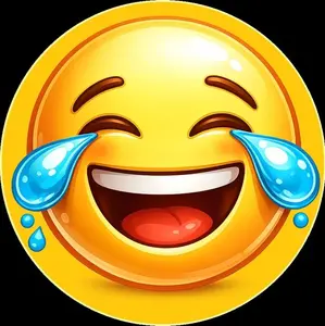 Laughing Emoji peel-and-stick