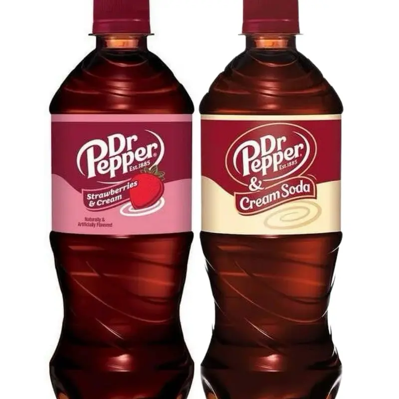 Dr.Pepper Specialty Soda Variety Pack 20 oz | Vanilla Cream Soda & Strawberries & Cream | 2 Pack or 6 Pack | Limited Edition Flavors | NY Snack Pantry