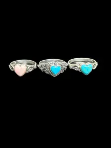 Handcrafted Dainty Heart Rings