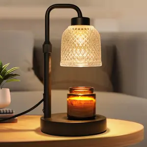 Swiilpo Candle Warmer Lamp with Timer, Dimmable Adjustable Height Candle Lamp, Birthday Gifts for Women Mom Sister Friends, House Warming Gifts New Home, Candle Lamp Warmer with 2 Bulbs - CoalBlack,By Traiisutor