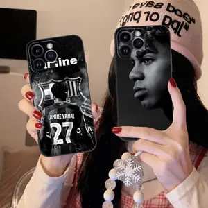 L--amine Y--amal Mobile Cell Phone Case for iPhone 17 16 15 14 13 12 11 Pro Max Plus Mini Black Soft Phone Cover Shell