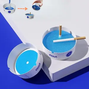MOTAI Thickened & Durable Disposable Smokeless Ashtray，Portable, Odor-Reducing, Office & Home Use