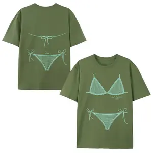 Women's Bikini Short-Sleeve Graphic T-Shirt - Coastal Bachelorette Piece for Beach Casual Wear, Featuring Last Toast on the Coast, Bikinis and Martinis, Last Splash, Seashells and Wedding Bells