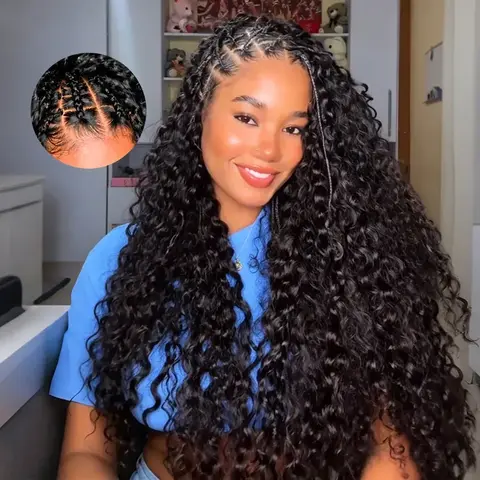Recool Miracle Knots Human Hair Crochet Extensions - Indian, Burmese, Loose Deep, Kinky Curly, Knotless Pre-Separated for Boho Braids, Chemical-Free, Lightweight Eases All-Day Wear, 50g/Pack, Protective Hairstyles #SohoChic #TikTokShopBackToSchool