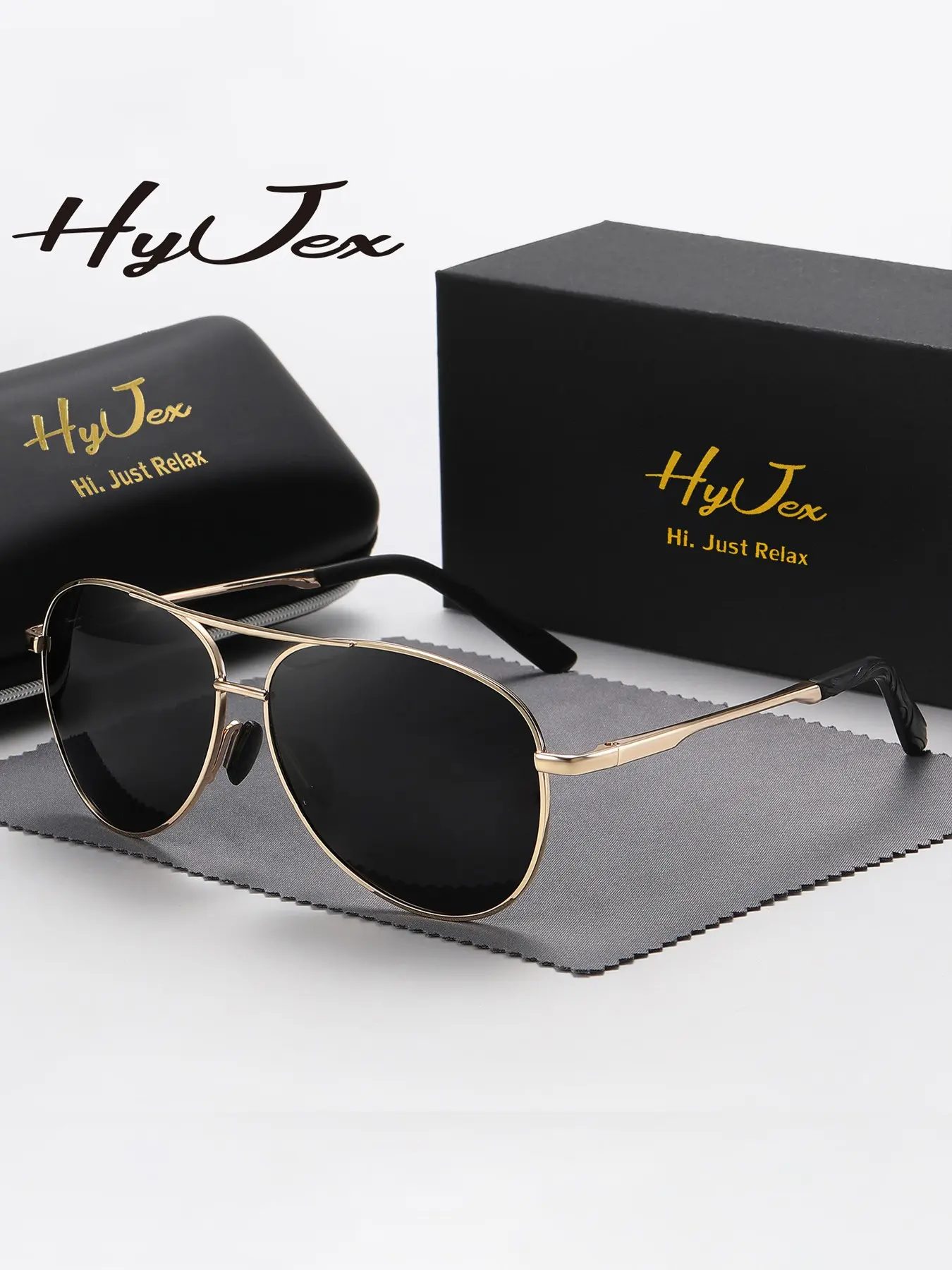 HYJEX 1 Piece Unisex Business Style Full Frame High Quality Sunglasses Demonstrate Professionalism Frog Frame Sunglasses UV400 Uv Blocking Sunglasses Sun Glasses Eyewear