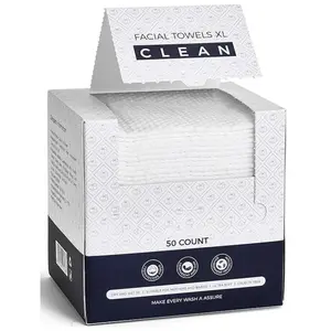 Disposable Face Towels, Viscose Biodegradable Large Dry Wipes, Super Soft & Thick Face Clean Towels, Daily Facial Tissues for Sensitive Skin, Makeup Removing,Facial Cleansing,Nursing,Travel