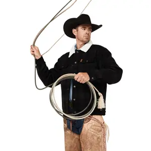 Cinch Men's Solid Sherpa-Lined Cc Snap Wool Trucker Jacket - Mwj1074004