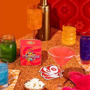 Art of Sucre Mood Ring Glitter Bombs Set of 4 - Edible Glitter Cotton Candy Drink Toppings - Sweet Bombs for Magical & Sparkly Bubbly Beverages