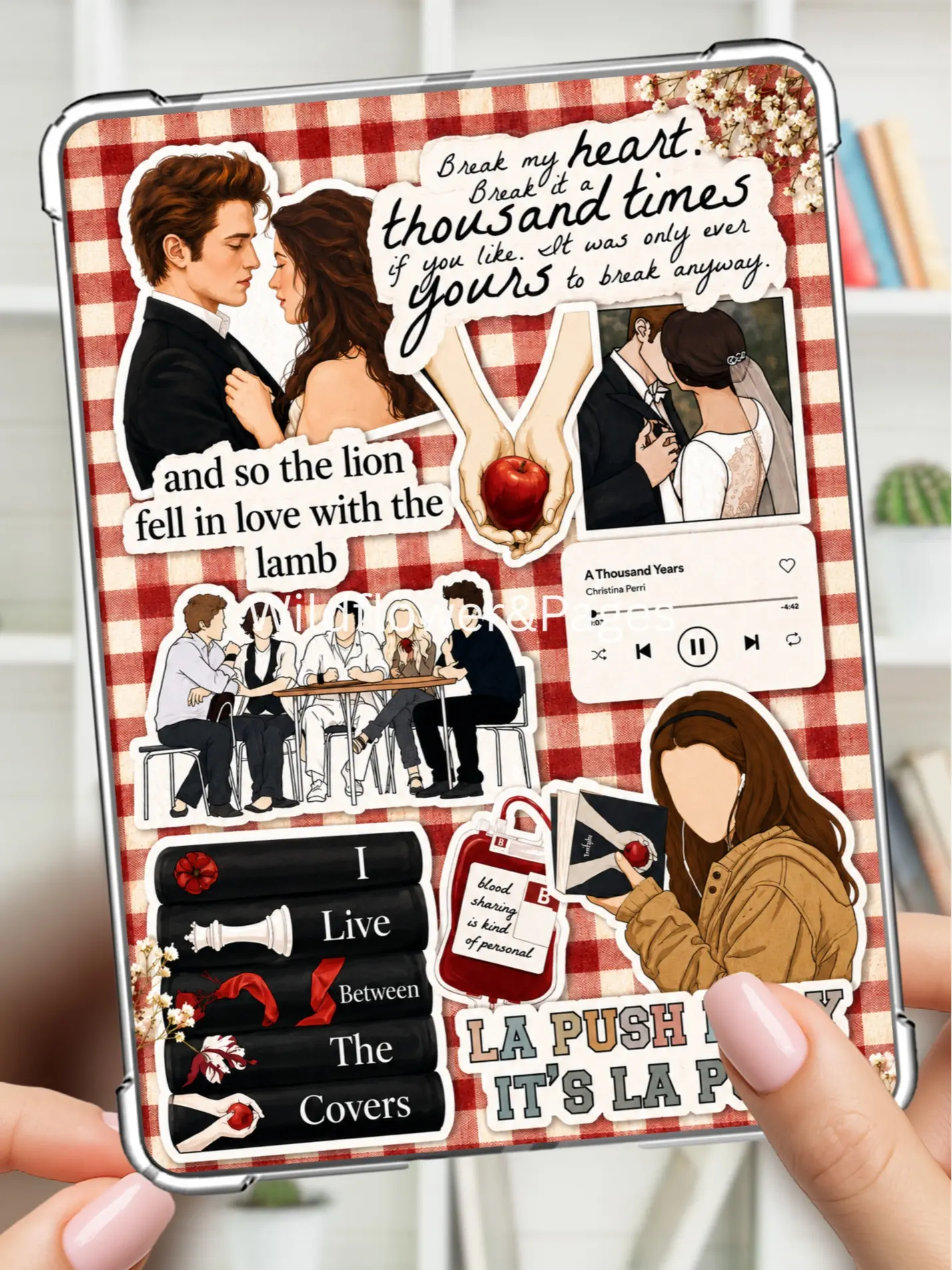 Kindle Insert Twilight inspired design, paperwhite, oasis, scribe and more, dark romance, book lover, bookish, booktok, bella, goth