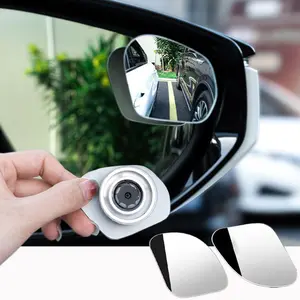 360 Degree Car Blind Spot Rear View Mirror, Wide Angle Adjustable Small Round Mirror, Car Reverse Auxiliary Rearview Convex Mirror, Car Accessories