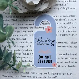 Reading In Progress Sticker | Do Not Disturb Door Sign | Bookish Decal