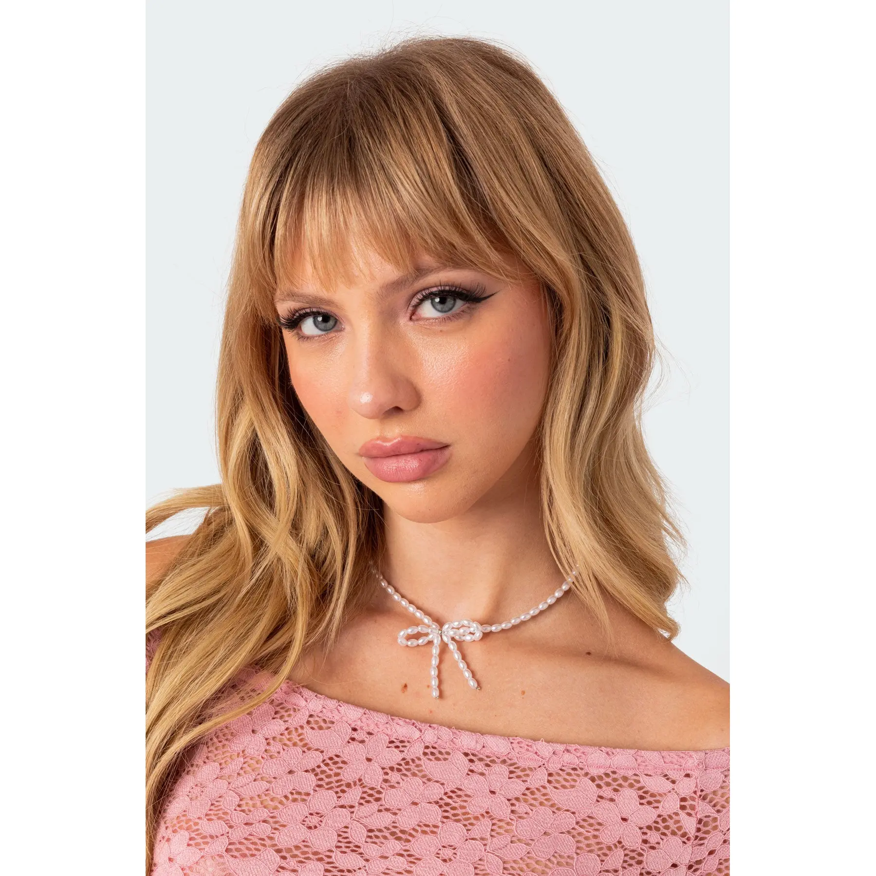 Pearl Bow Necklace