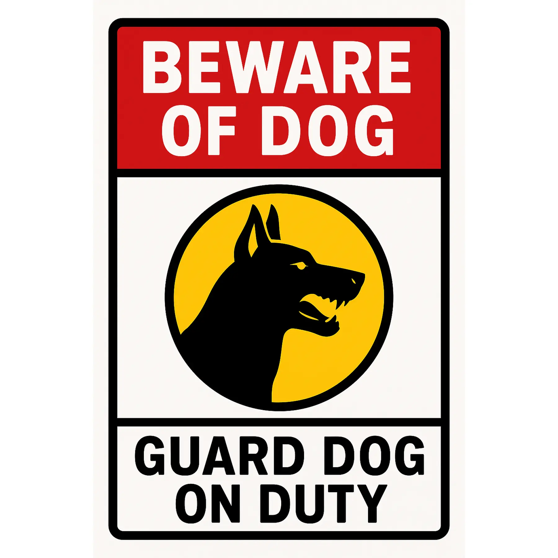 4x6 inch Vinyl Warning Sticker Decal DIY Scrapbooking Sticker for Home Decor and Craft Projects