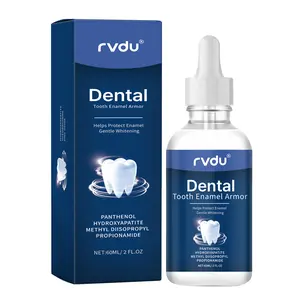 Fluoride-Free Hydroxyapatite Tooth Armor Drops | Enamel Repair, Whitening & Fresh Breath | Gentle Oral Care for Sensitive Teeth | 2 FL.OZ Toothbrush Antibacterial