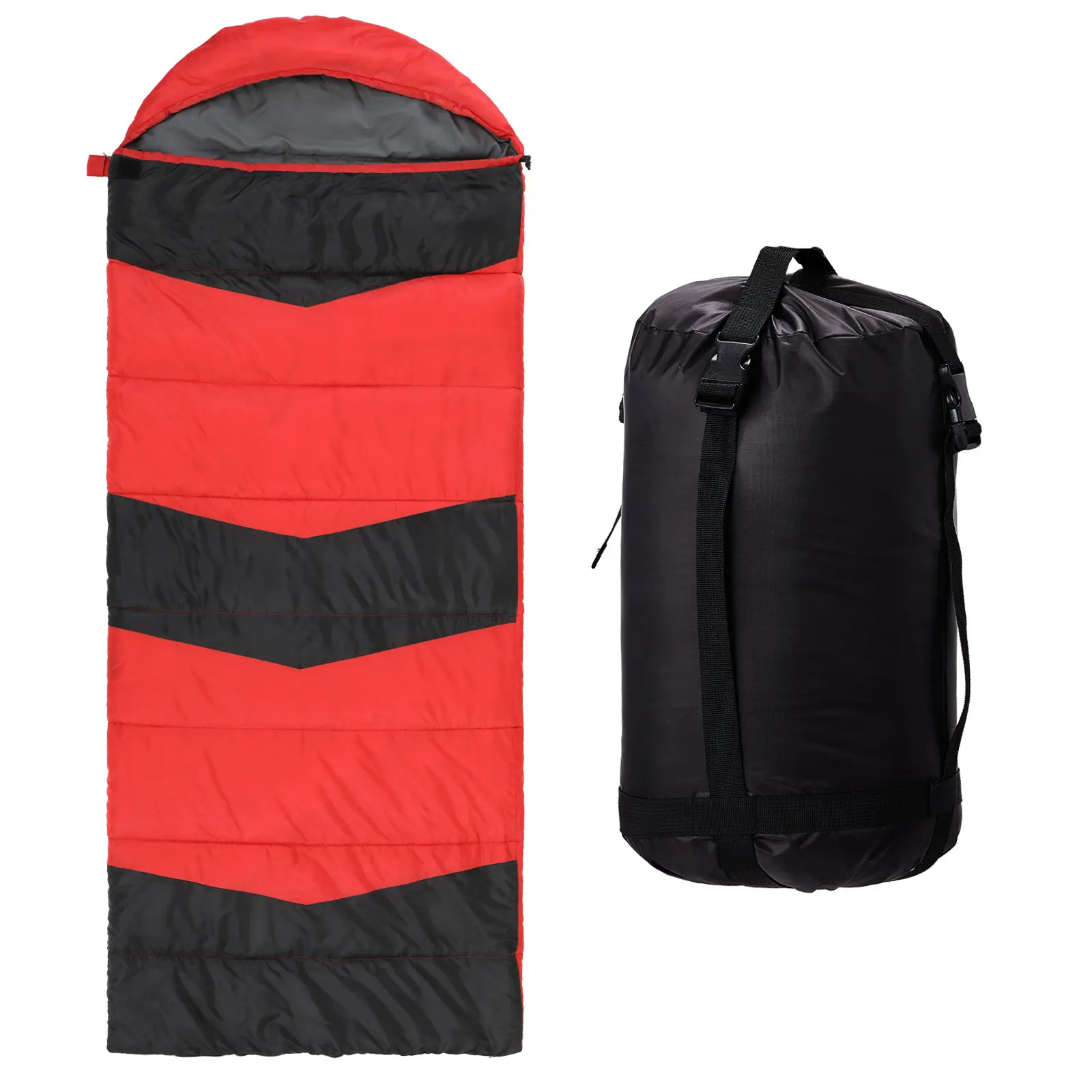 Heated Sleeping Bag for Outdoor Camping Supplies, Unisex Adult Rectangular Backpacking Gear with Waterproof 190T Polyester Shell, Multi-Zone Heat & Drawstring Hood, Waterproof Shell