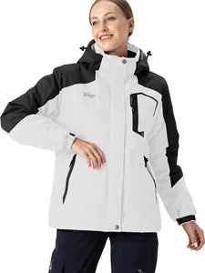 TBMPOY Women's Waterproof Ski Jacket Warm Winter Snow Coat Mountain Windbreaker Hooded Raincoat Jacket