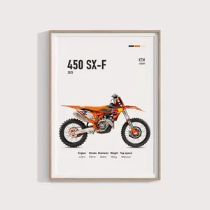 [Sale Off Up To 50%] KTM 450 SX-F 2025 Dirt Bike Poster, Off-Road Motorcycle Wall Art, Digital Motocross Print, Gift for Dirt Bike Enthusiasts & Riders